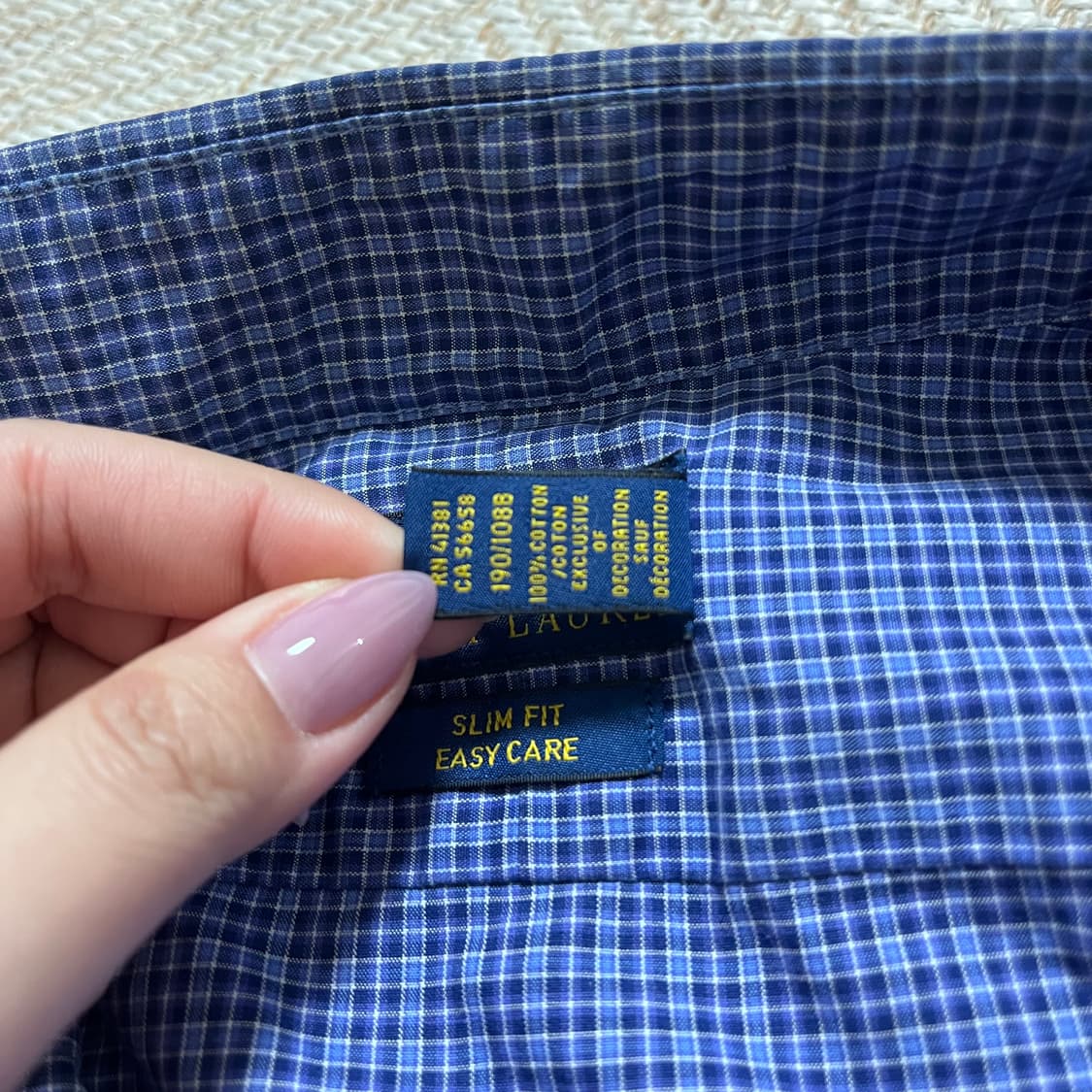 [정품] 폴로 블루 / 네이비포니 체크 셔츠 [ XXL ] 상품이미지5