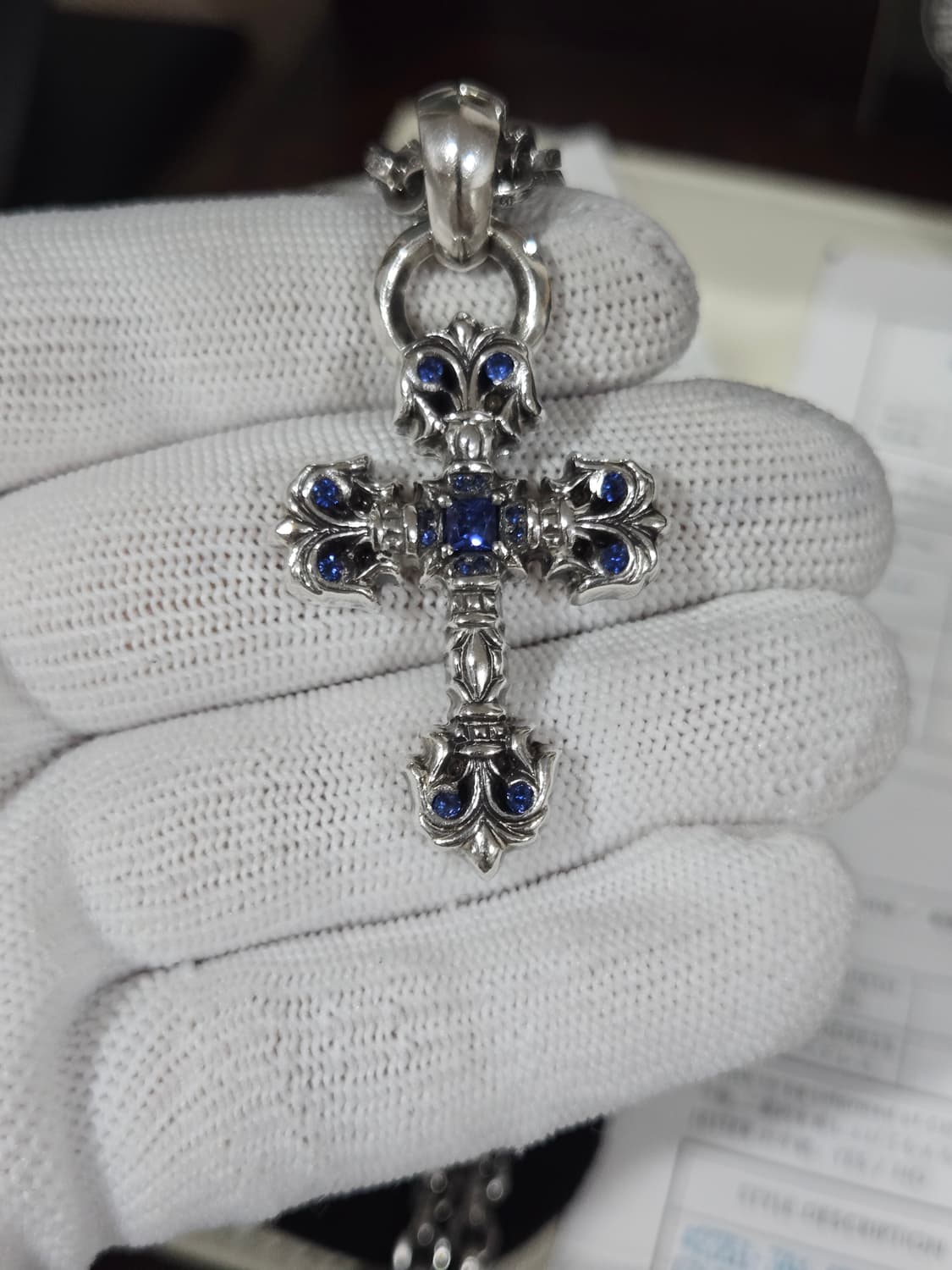 크롬하츠 필리그리xs베일 사파이어 펜던트 상품이미지2