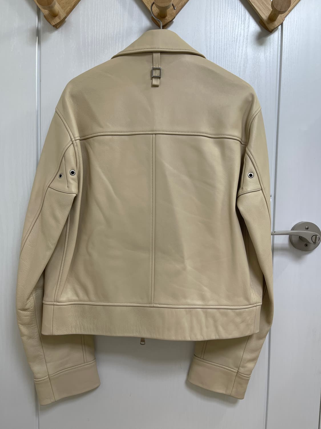 우영미 아이보리 양가죽 자켓 46 사이즈 상품이미지2