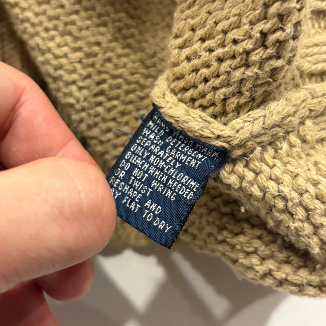 [M] 폴로 랄프로렌 VTG 코튼 베이지색 니트 스웨터 B383 상품이미지9