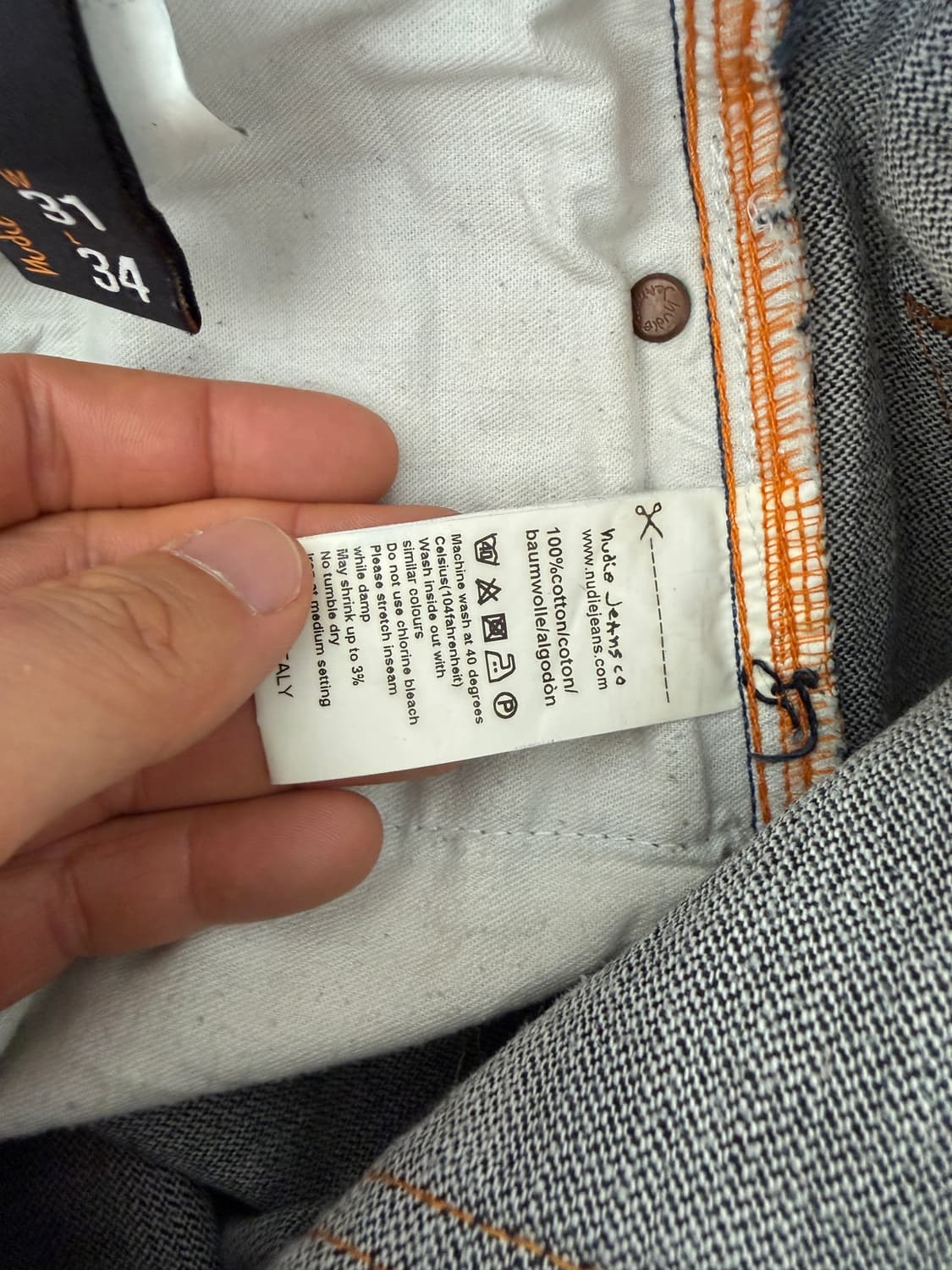 누디진(Nudie jeans) 슬림 잼 생지 데님(ITALY) 상품이미지9