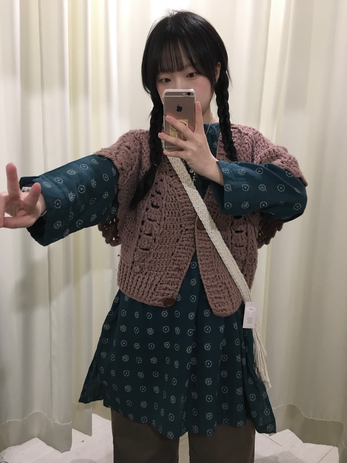 모리 레아어드 크로쉐 가디건 상품이미지1