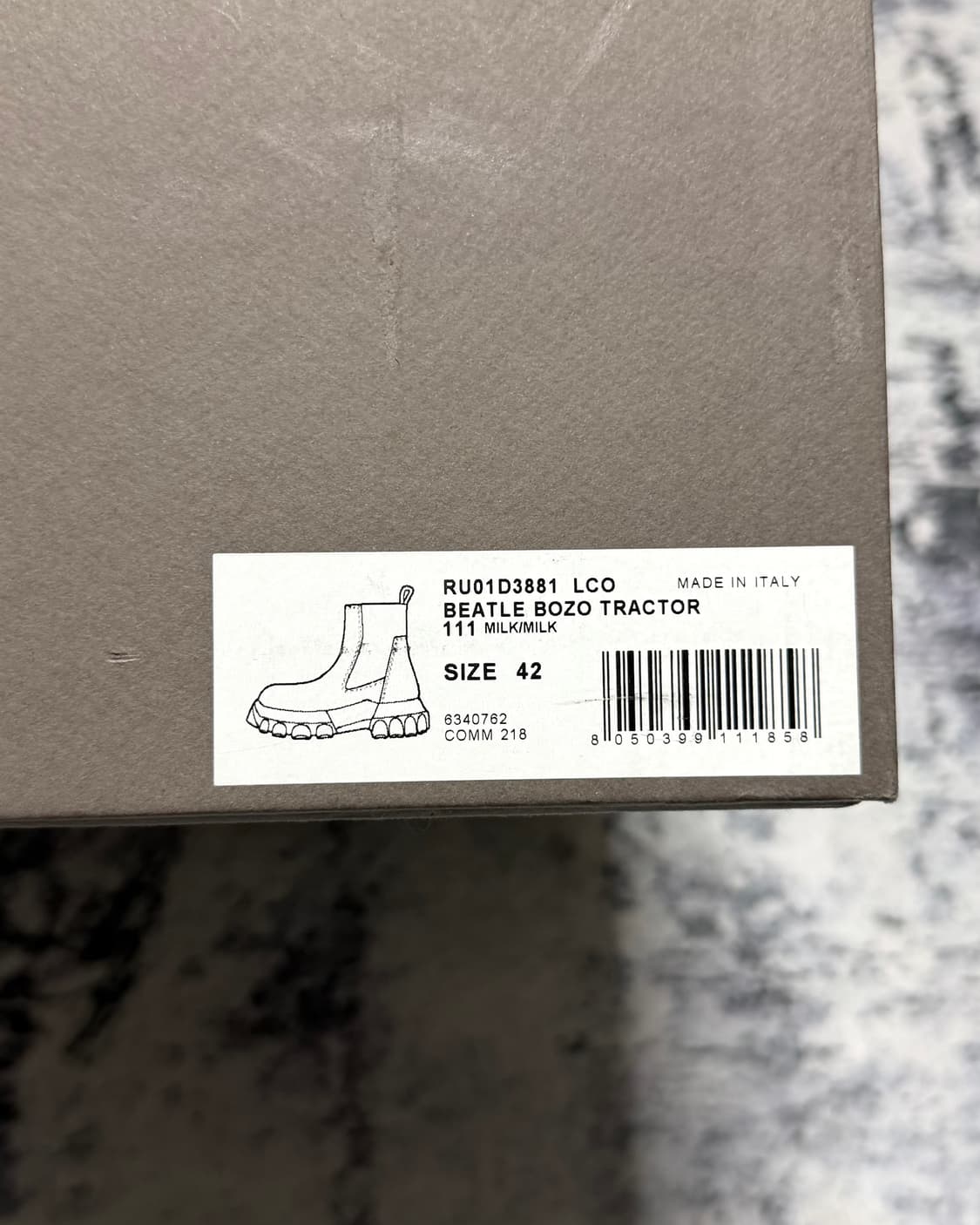 (풀구성) 릭오웬스 보조 비틀 트랙터 부츠 밀크 LCO 42 상품이미지7