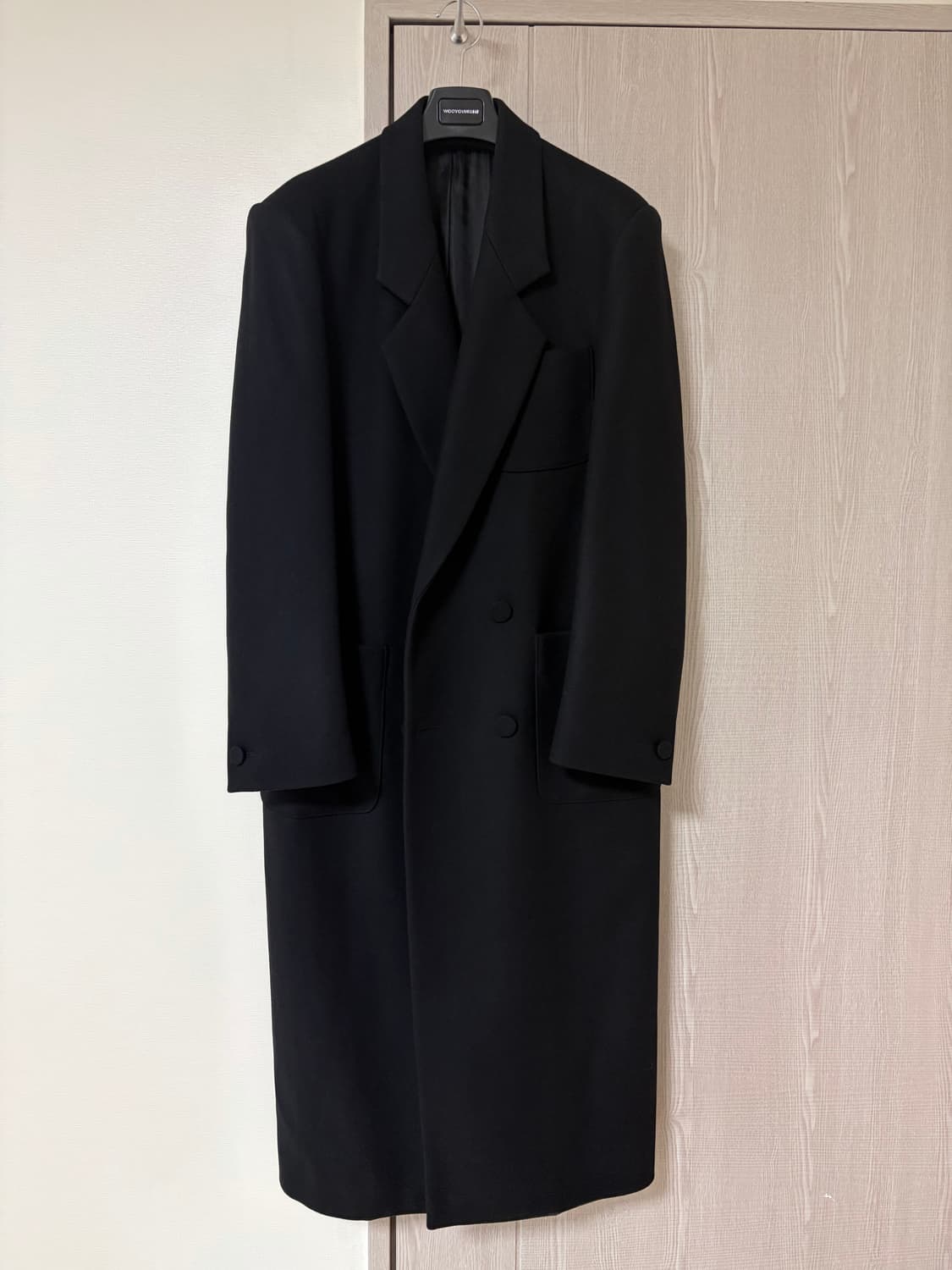 우영미 더블 코트 블랙 46사이즈 판매합니다 상품이미지1