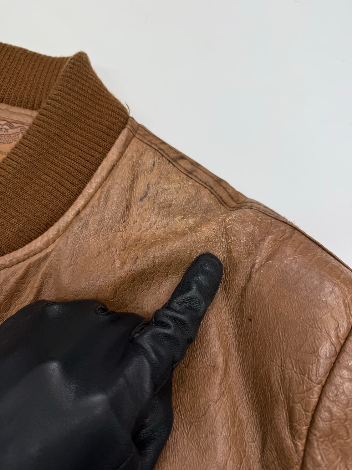 VTG CROCODILE EMBOSSED LEATHER JACKET 상품이미지6