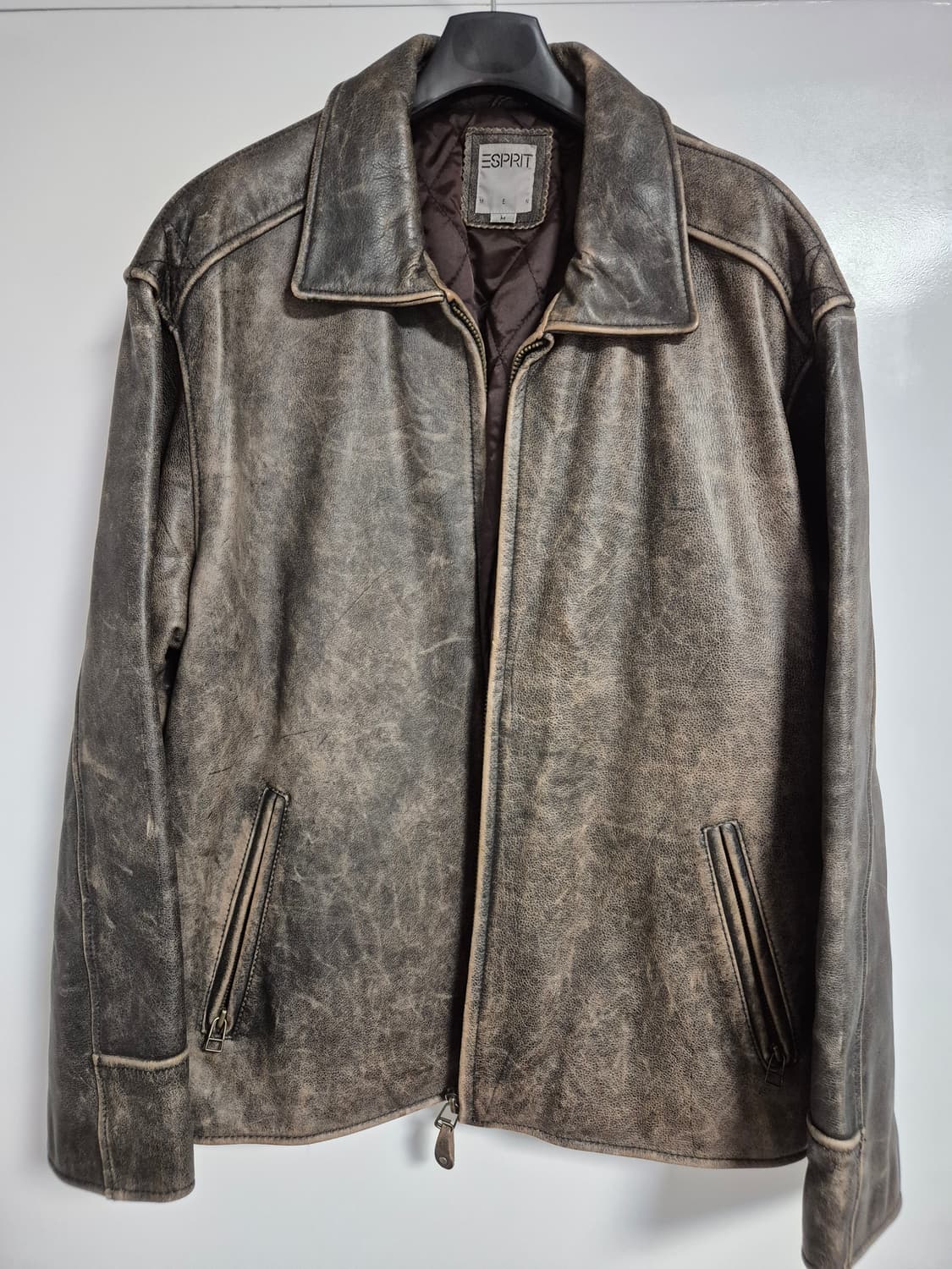 ESPRIT 뉴스보이 워싱 소가죽 자켓 상품이미지2