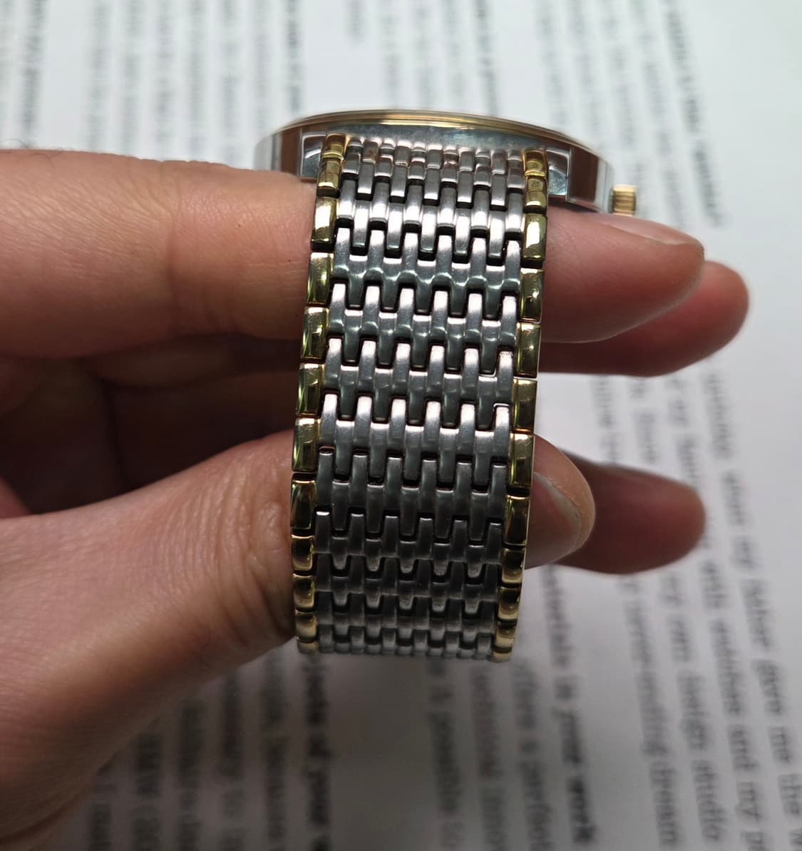 빈티지 로만손 기요쉐다이얼 콤비 쿼츠 드레스워치 남성용 브레이슬릿 ver 상품이미지6