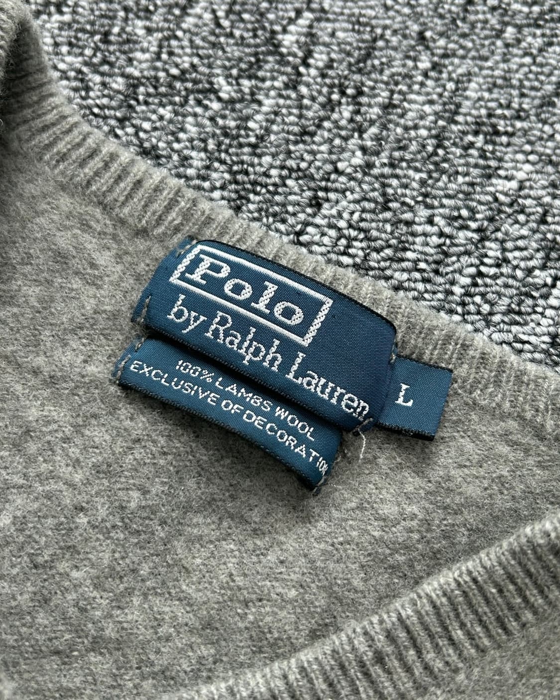 폴로 랄프로렌 램스울 그레이 브이넥 니트 상품이미지6