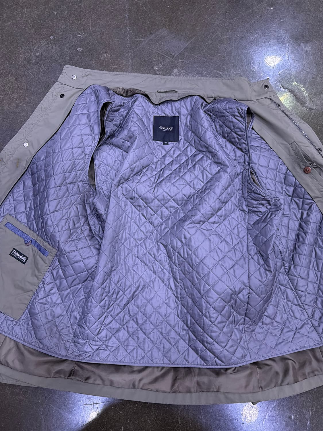 갤럭시 라이프스타일 라이너 탈부착 시파리 점퍼 베이지 105 상품이미지7