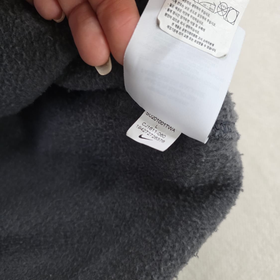 [L] 나이키 기모 스몰 스우시 후드티 0213J 상품이미지5