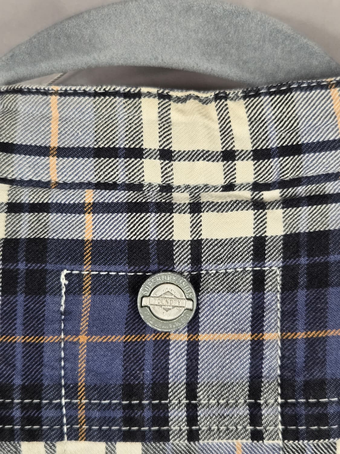 [무료배송]슈퍼드라이 M 남성 차이나카라 체크 긴팔 셔츠 상품이미지6