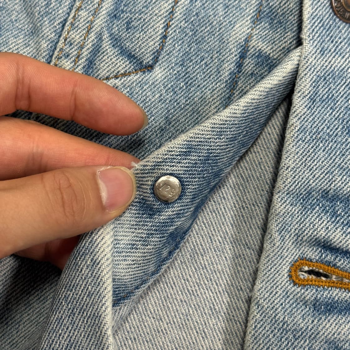 리바이스 90s usa 빈티지 화이트탭 크롭 데님자켓 100 상품이미지5