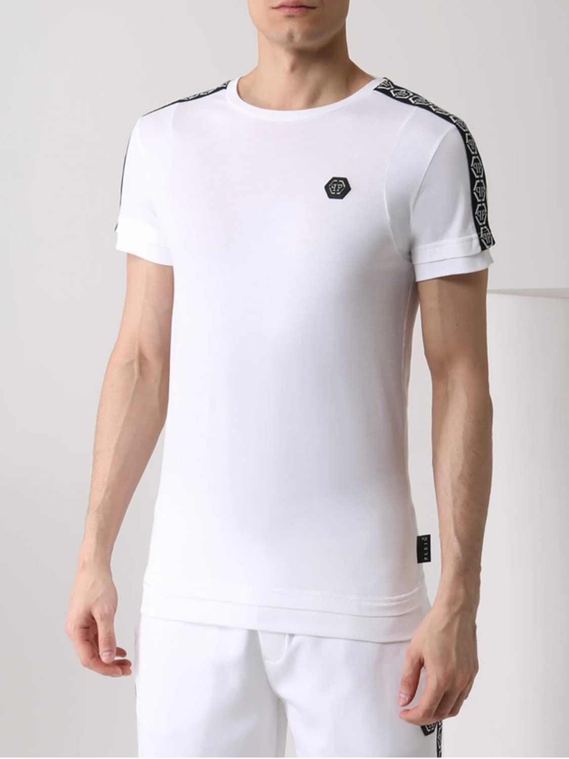 [m/95/정품] 필립플레인 블랙 반팔 티셔츠 상품이미지2