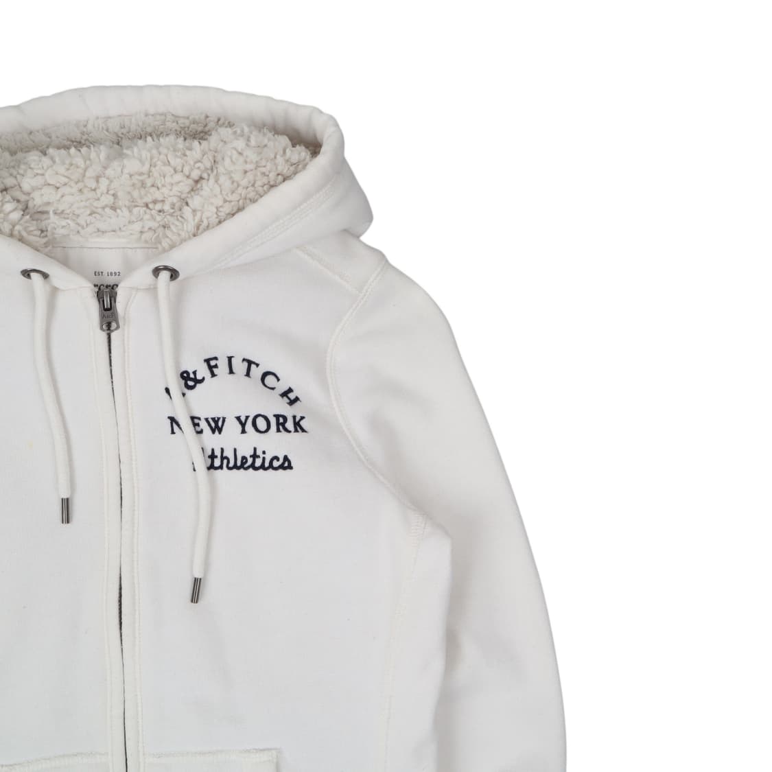 아베크롬비 화이트 쉐르파 후드집업 상품이미지3