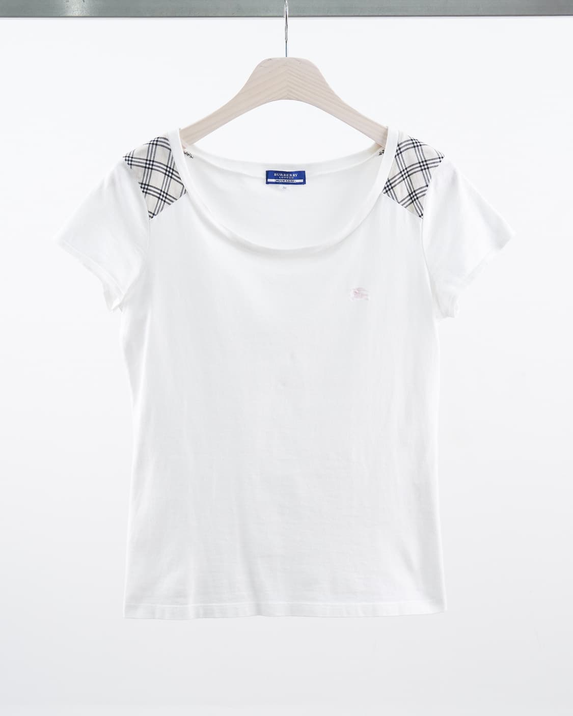 Burberry 블루라벨 노바체크 핑크 로고 반팔티 상품이미지2