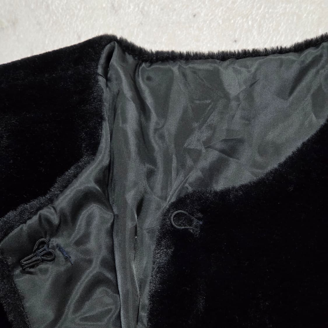 빈티지 프릴 블랙 퍼 자켓 상품이미지4