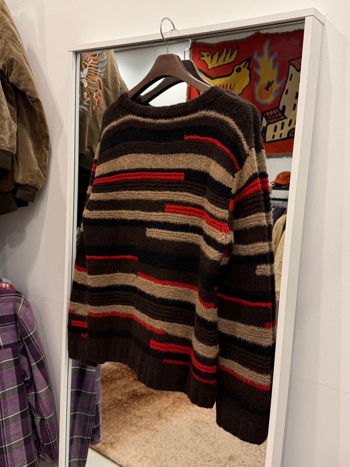 Vtg 빈티지 스트라이프 울 니트 상품이미지4