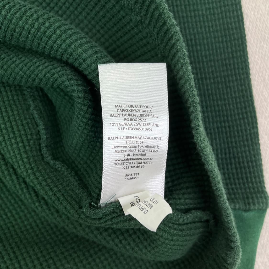 95 폴로랄프로렌 신형 와플 그린 롱슬리브 상품이미지6