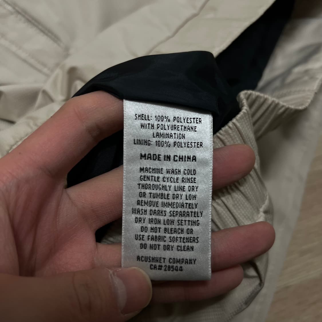 풋조이 드라이조이 골프웨어 스윙 바람막이 자켓 [베이지] L/100 상품이미지6