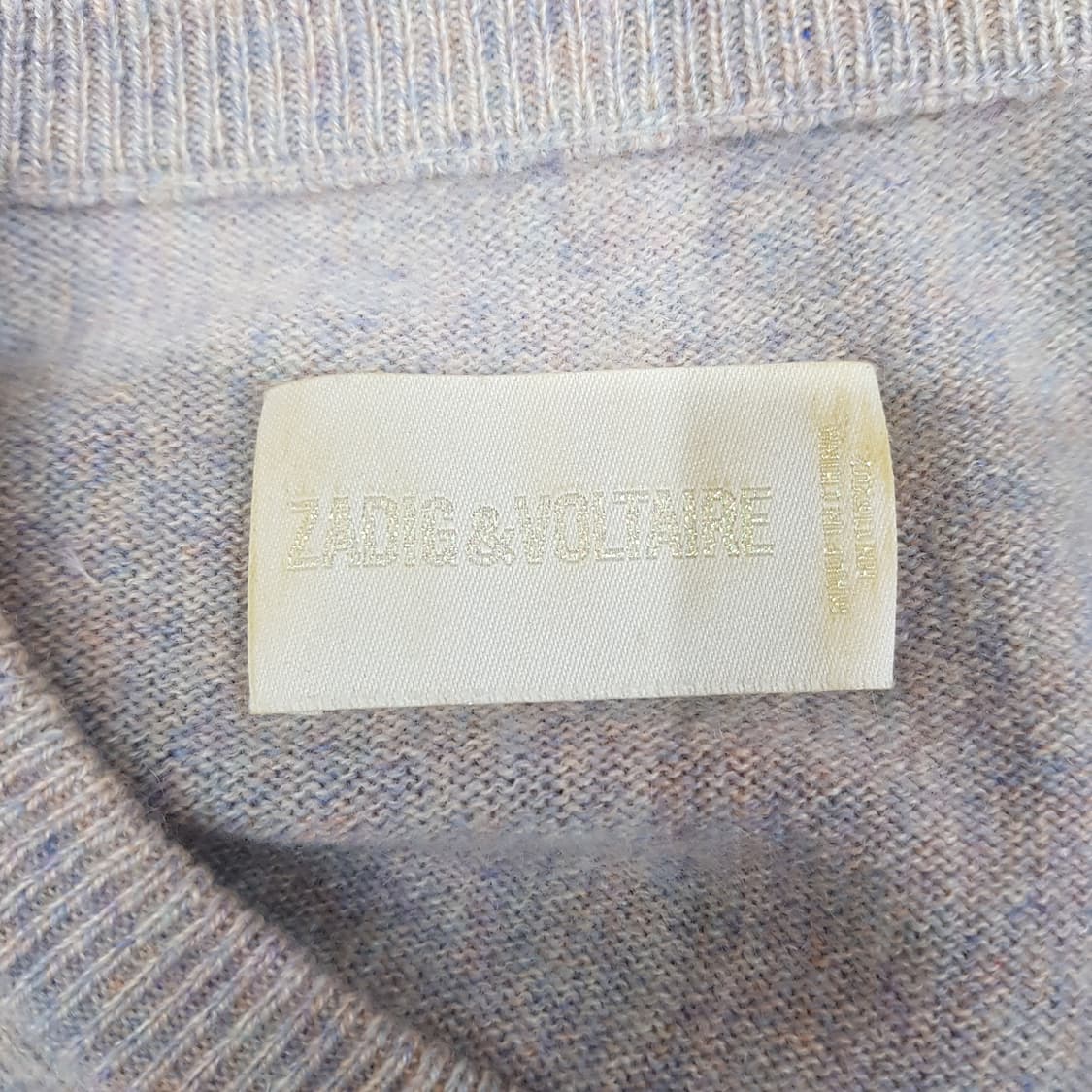 쟈딕앤볼테르 캐시미어 100% 배색 커프스 니트 S사이즈 상품이미지5