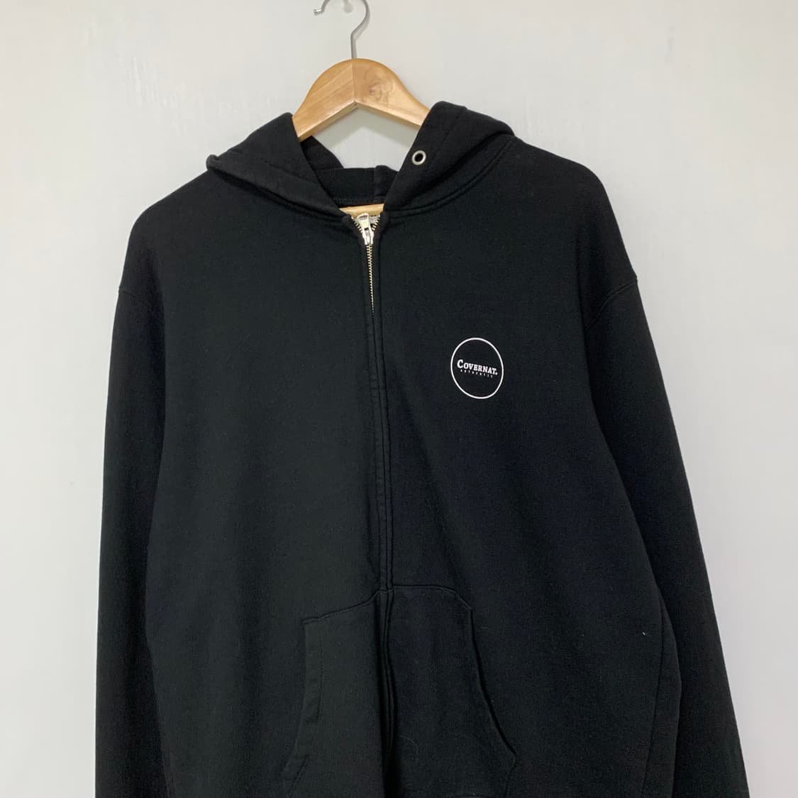 커버낫 빈티지 베이직 블랙 후드집업 XL 남녀공용 상품이미지2