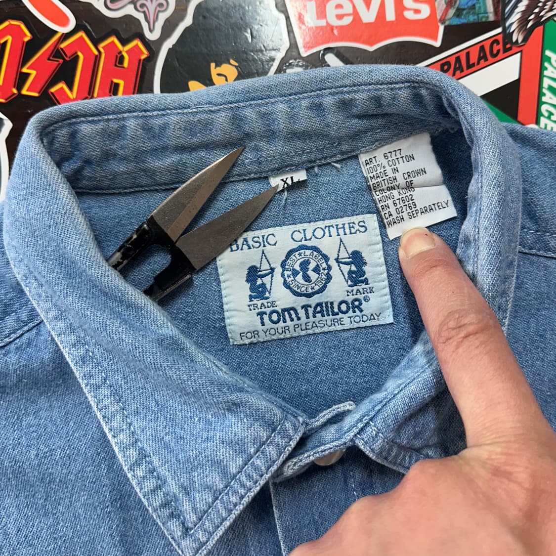 90s 톰 테일러 데님 셔츠 XL 상품이미지7