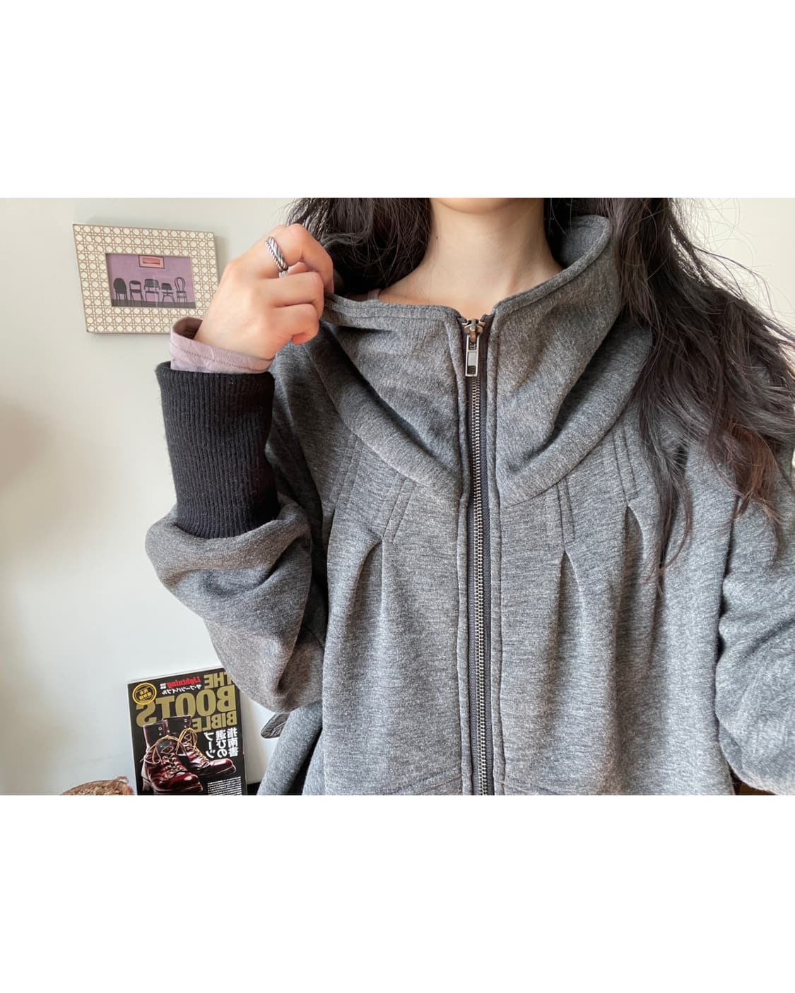 wide half neck zip-up 상품이미지3