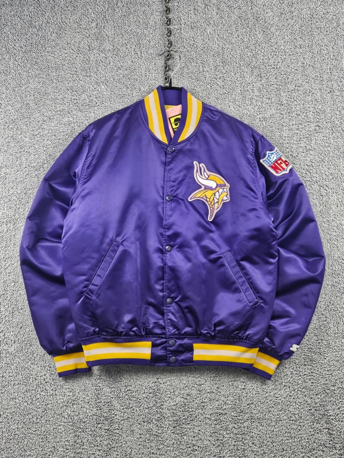 NFL 스타터 미네소타 바이킹스 새틴 바시티 자켓 ( L )/ 11208 상품이미지1
