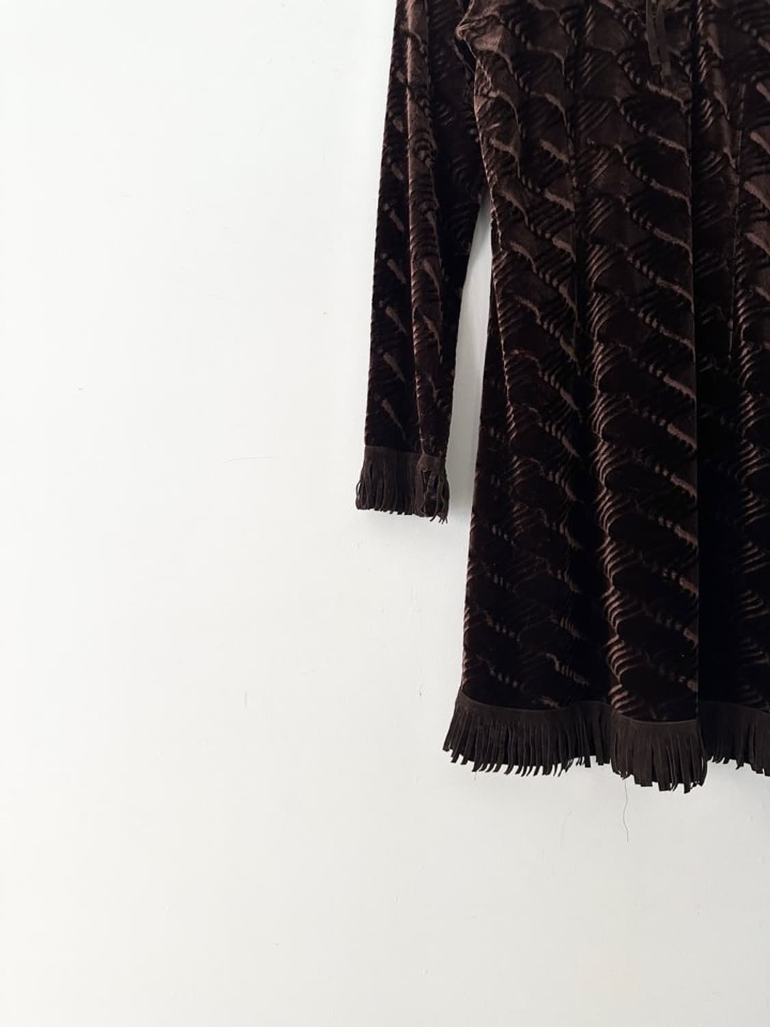 Velvet chestnut tassel ops / brown 상품이미지8