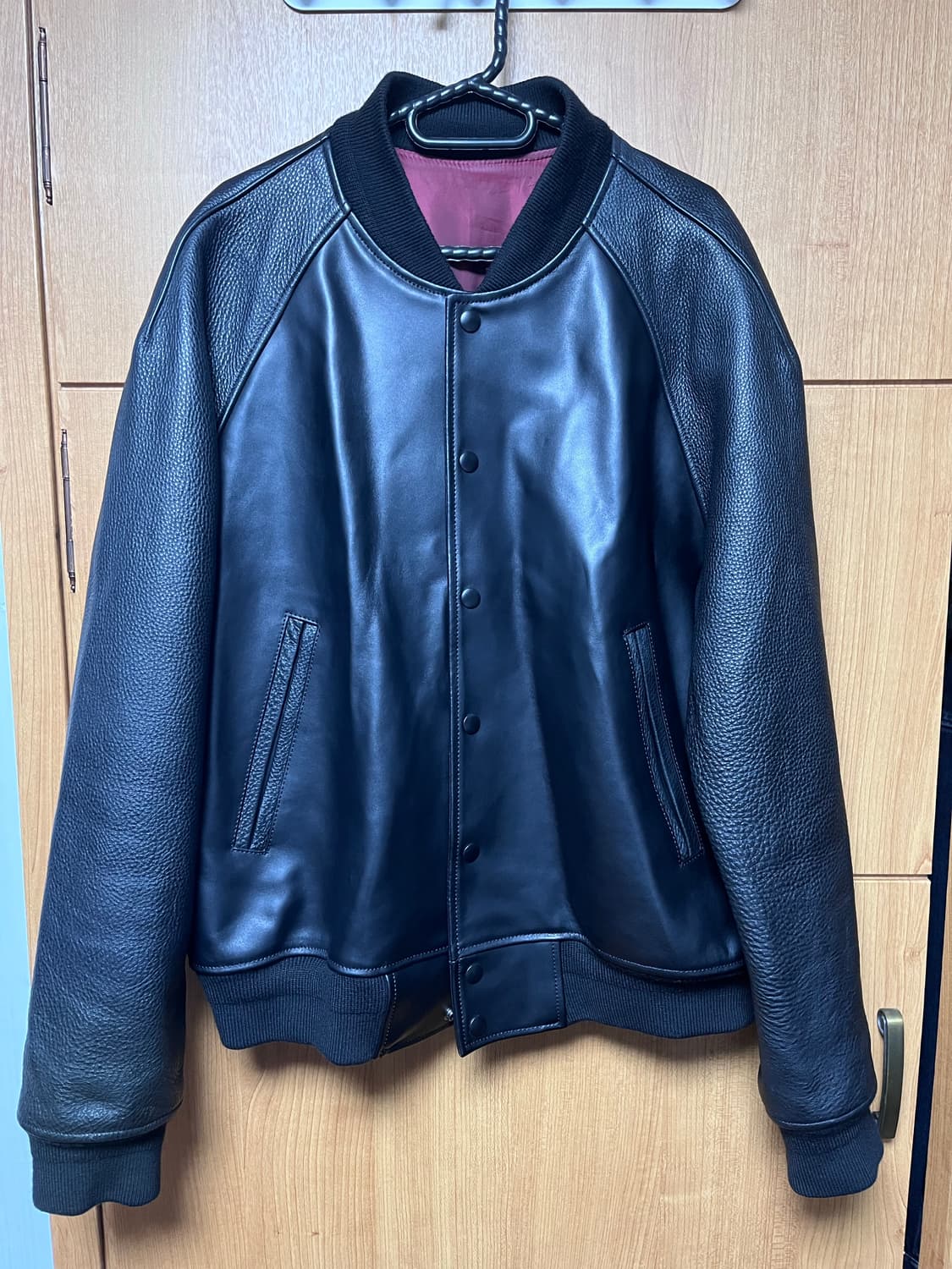 글린파크 레더 바시티 자켓 L 상품이미지2