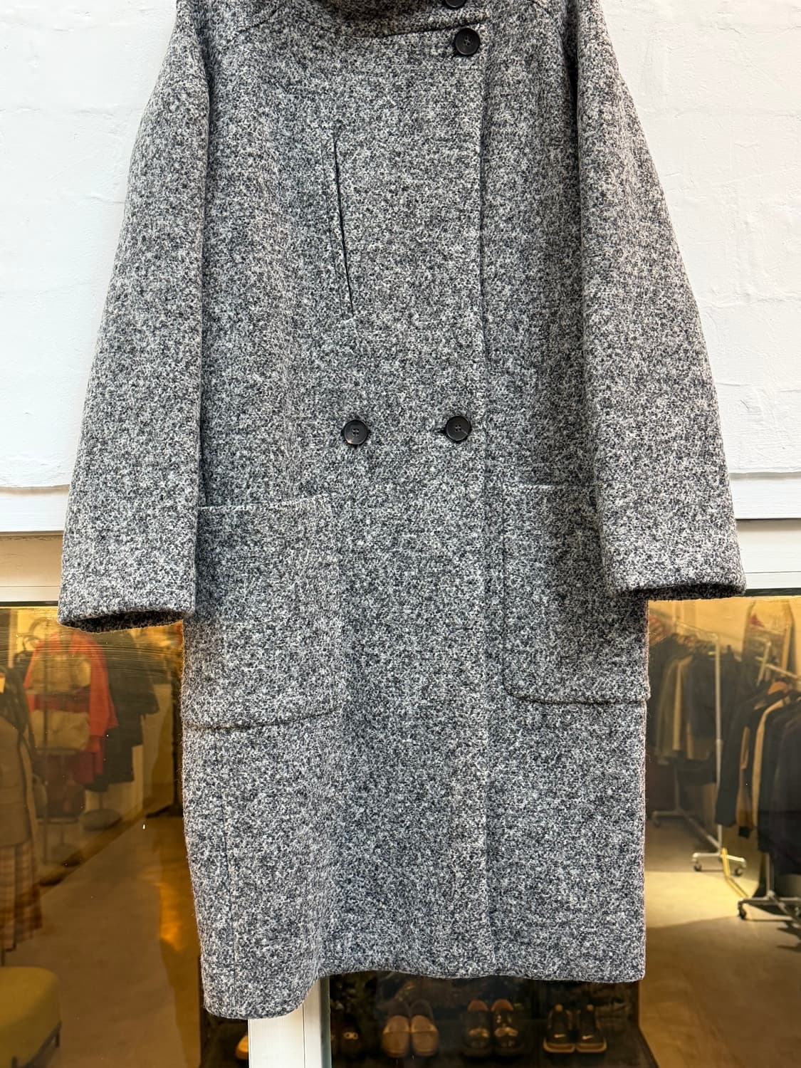 Iro 이로 그레이 울 혼방 더블 트위드 코트 36 상품이미지3