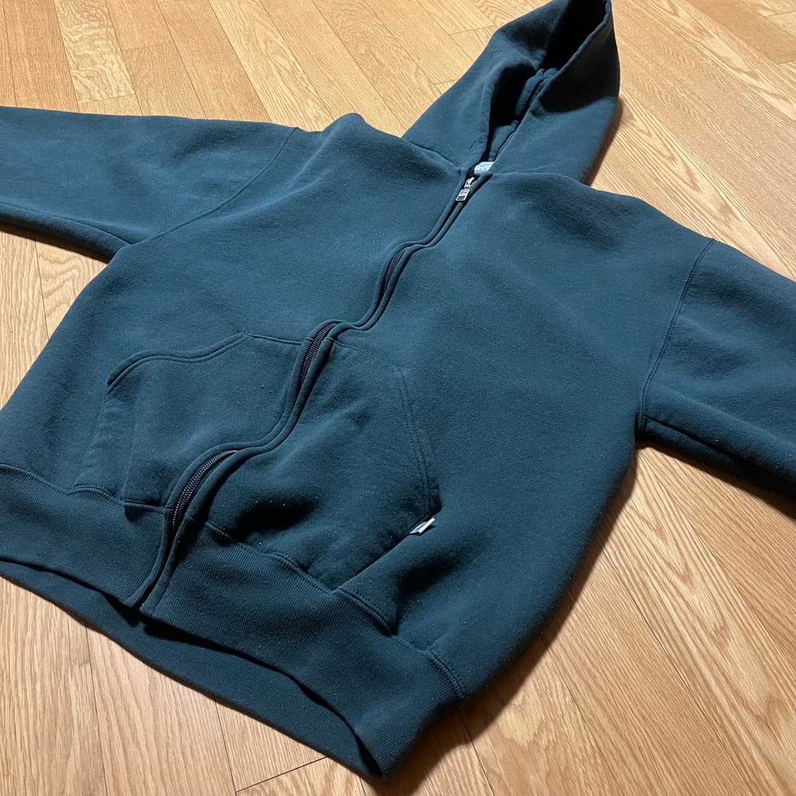 [L] 90s 빈티지 러셀 후드집업 포레스트 그린 상품이미지3