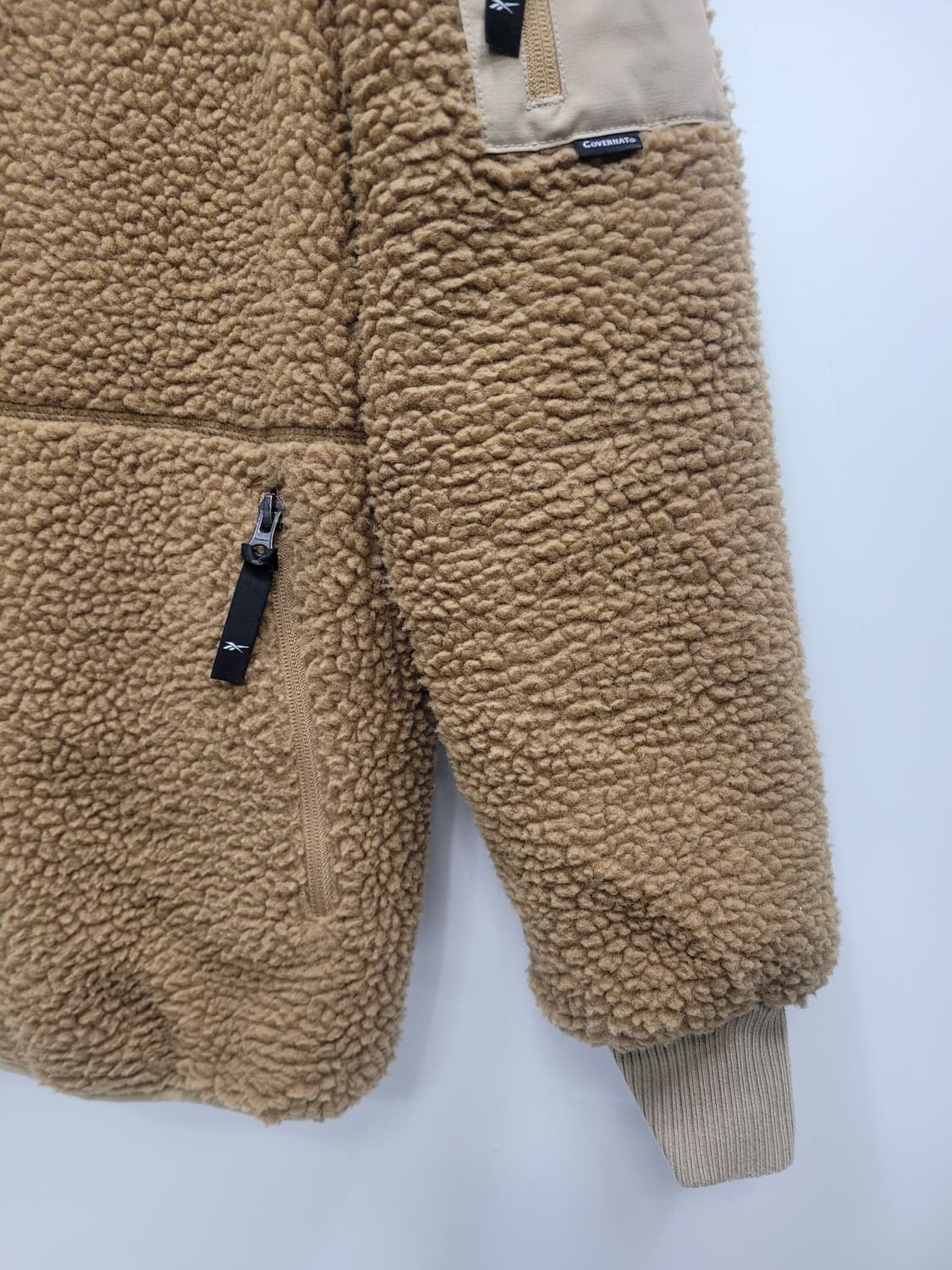 리복x커버낫 리버서블 플리스 점퍼 자켓 / 남 S 연브라운 상품이미지5