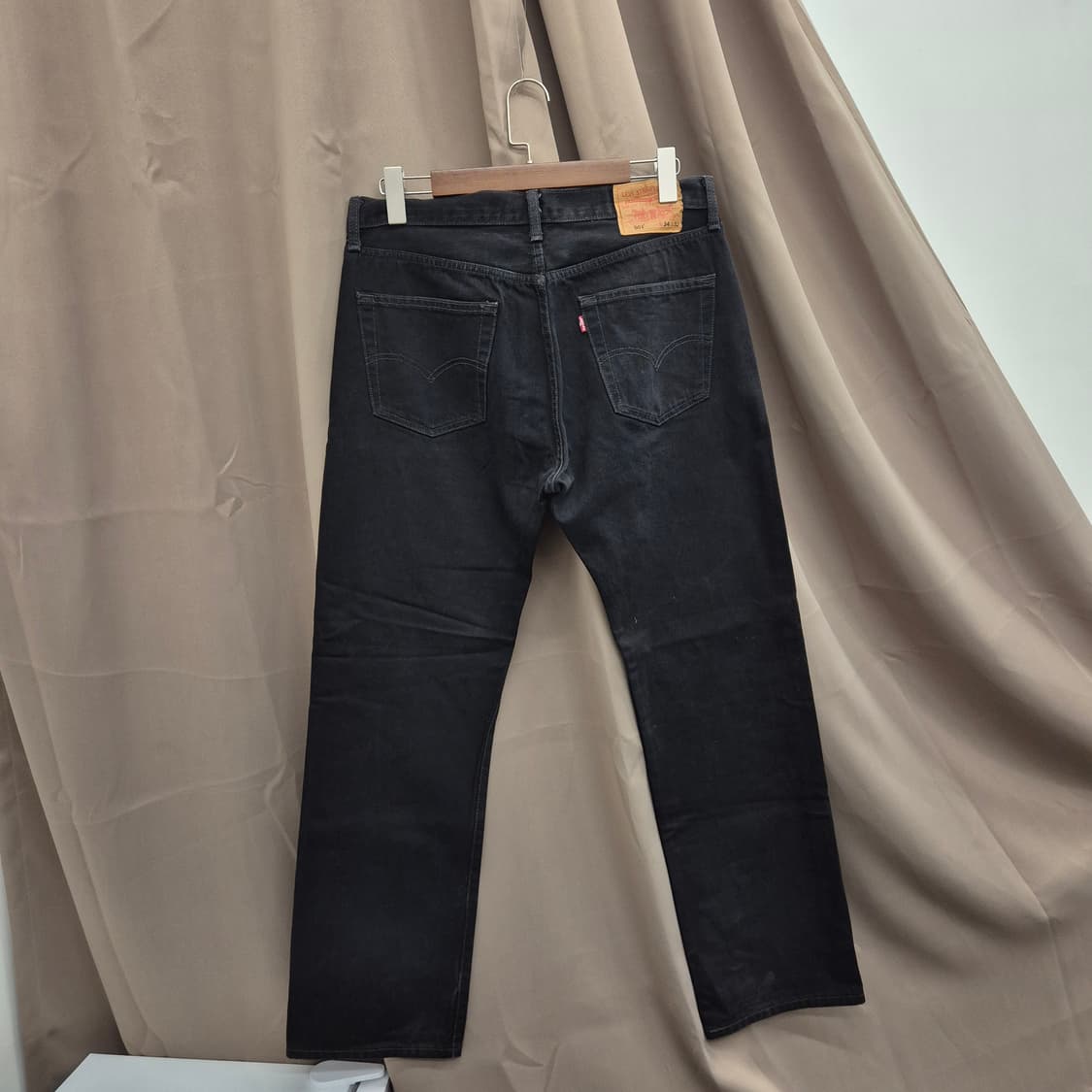 리바이스 501 블랙 진 34 상품이미지3