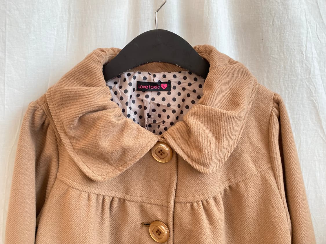 LOVETOXIC 브라운 하프코트(-66) 상품이미지2