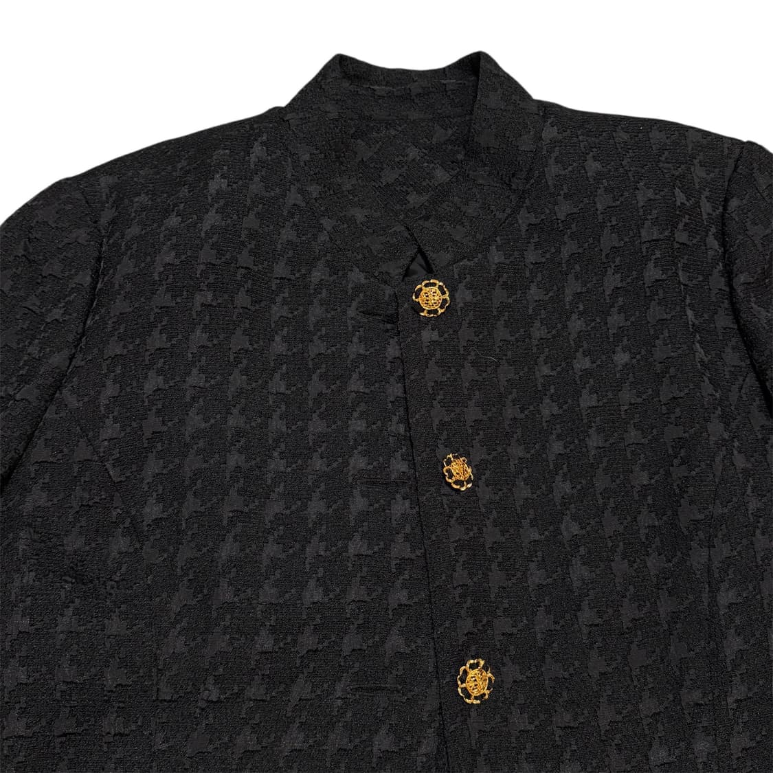 80s 블랙 자카드 투피스 셋업 상품이미지4