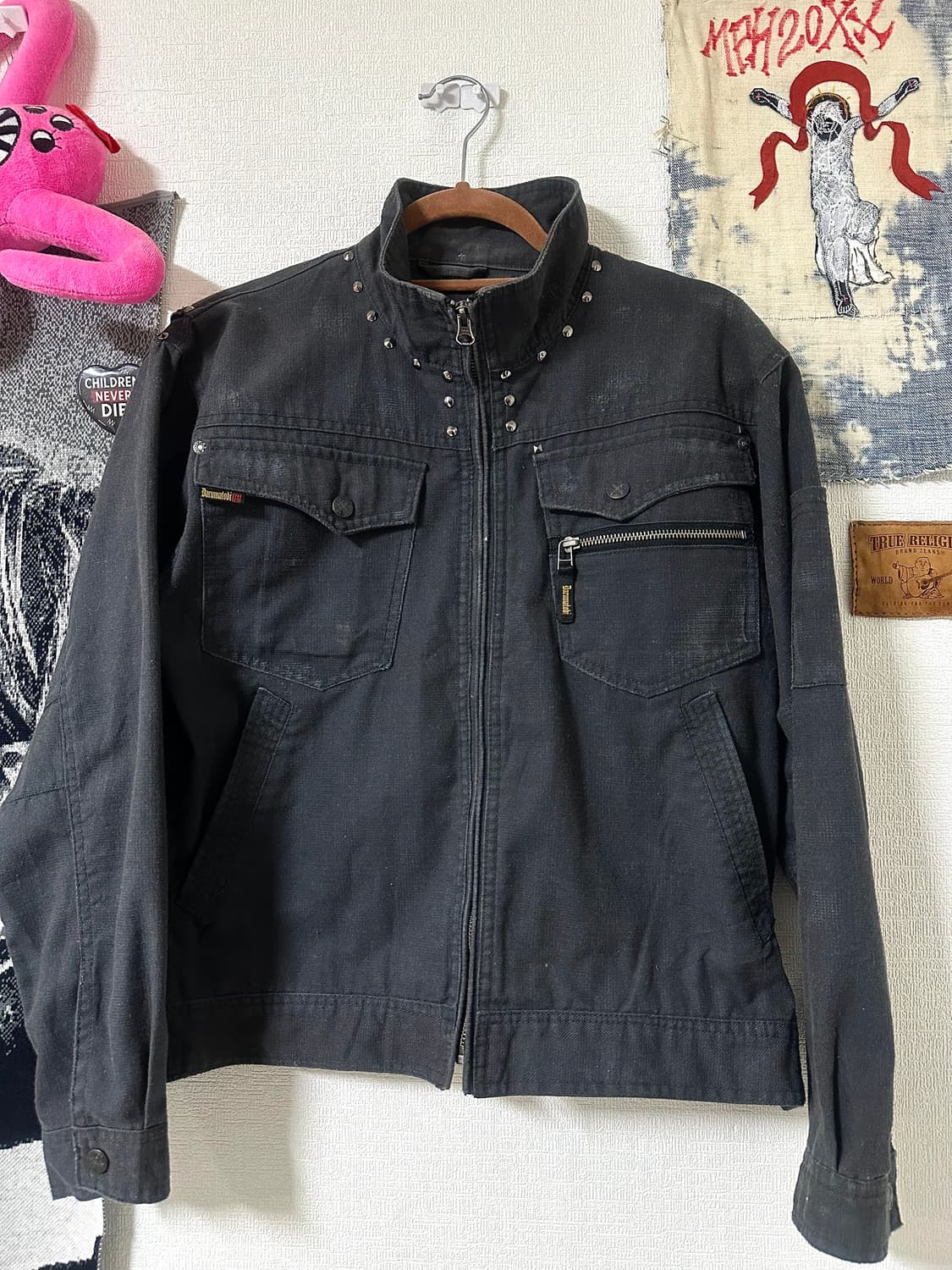 Studded Detail Field Jacket (Back Zip) 상품이미지1