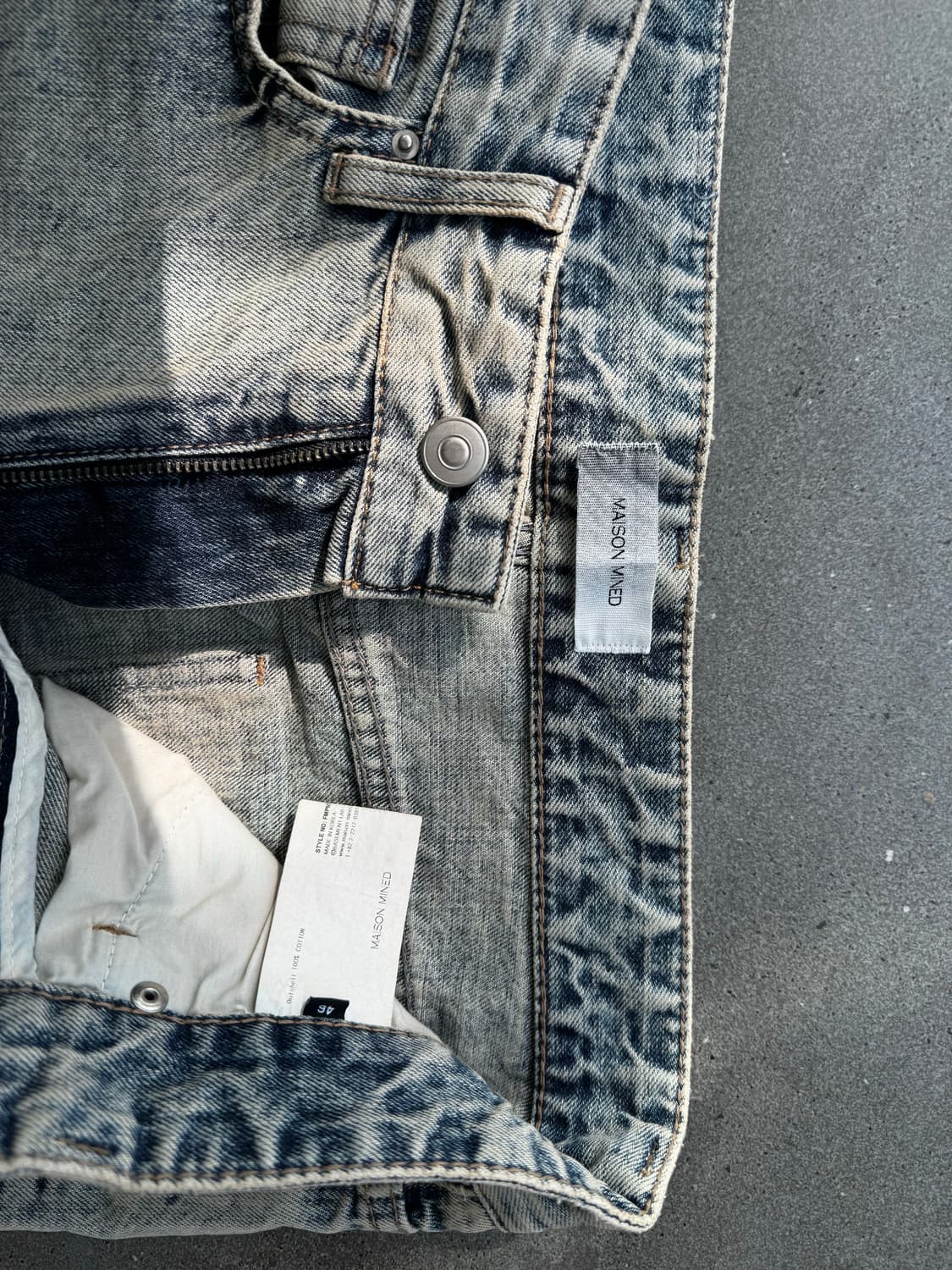 메종미네드 데미지 데님 팬츠 46사이즈 상품이미지2