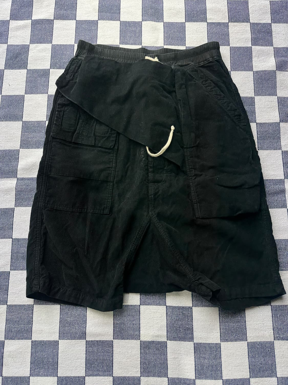 릭오웬스 코듀로이 배기쇼츠 xs 상품이미지1