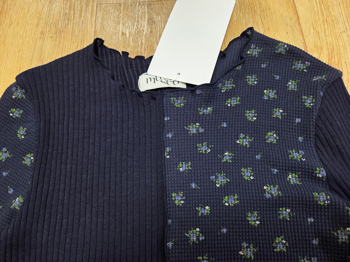 뮤제드(MUSED) 패치웍 저지탑 55-66 새상품 상품이미지6