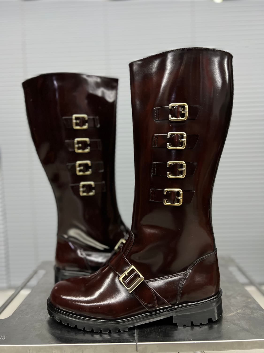 자주와인 골드버클 롱부츠 265 상품이미지3