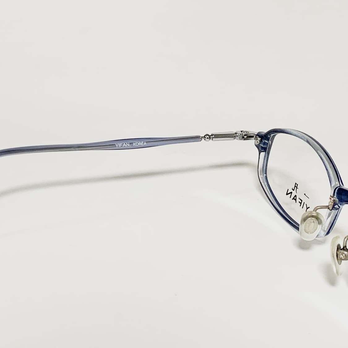 982 데드스탁 빈티지 안경테 레트로 타원형 오벌 슬림 블루 남녀공용 상품이미지4