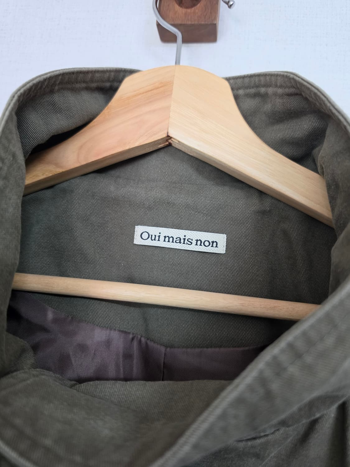 위메농 카키 트렌치 자켓 상품이미지6