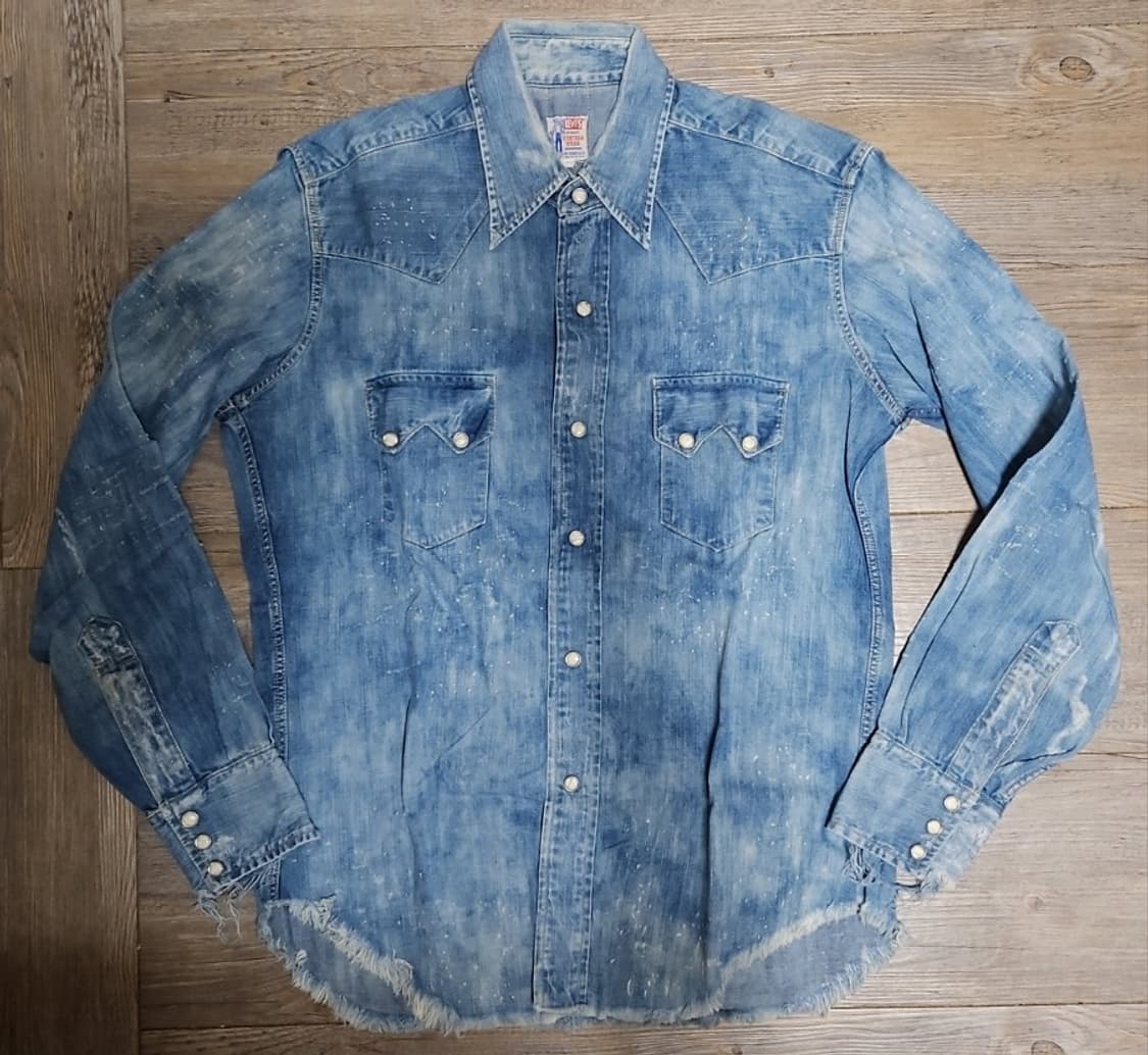 리바이스 LVC 1955 쏘우투스 데님 셔츠 S 상품이미지1