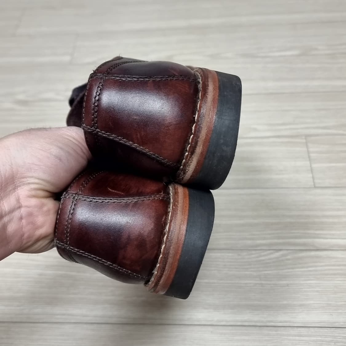 호킨스 브라운 가죽 남성 구두 레이스업(255-265) 상품이미지4