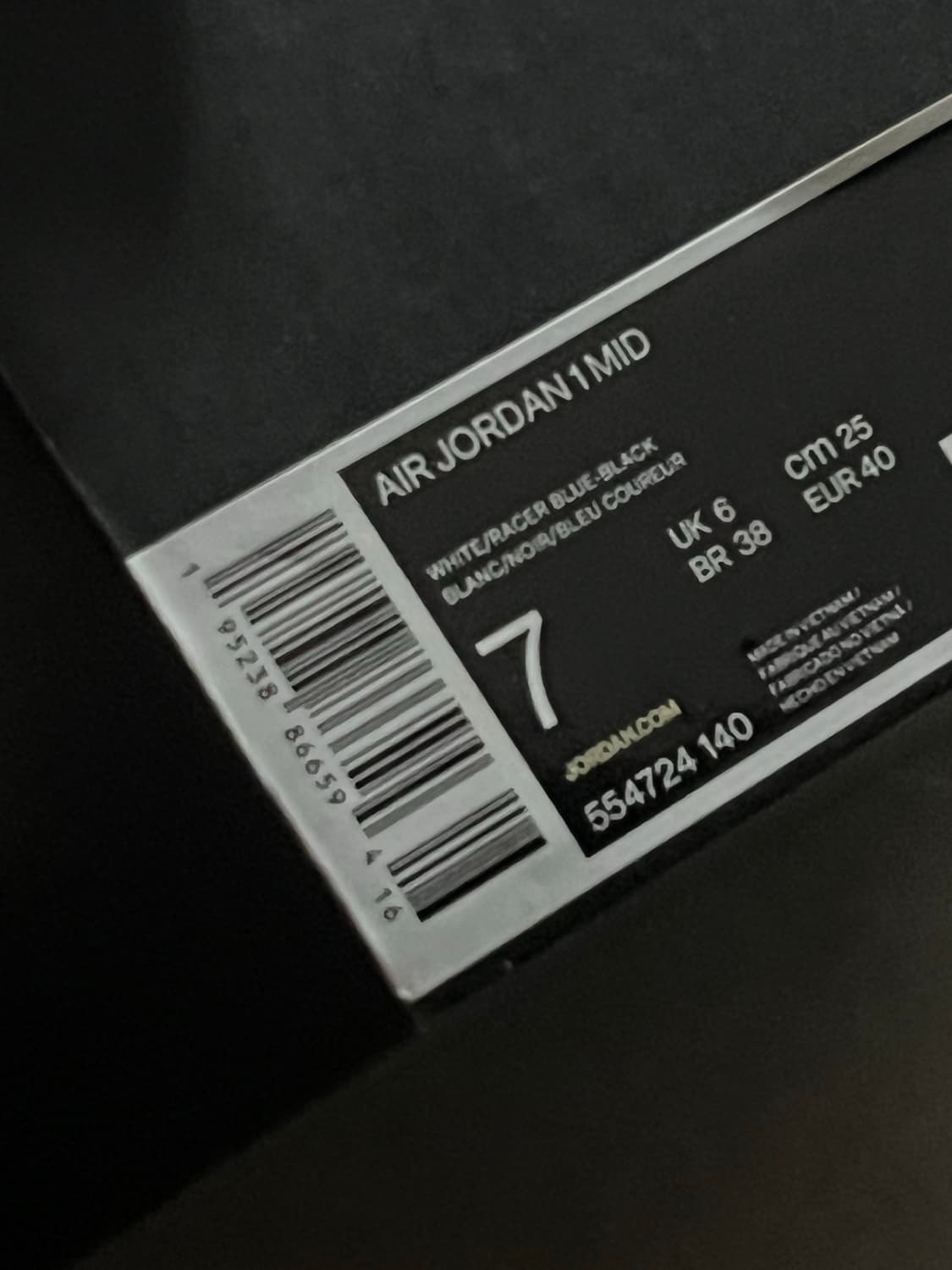 Jordan 1 Mid Racer Blue 250 상품이미지3