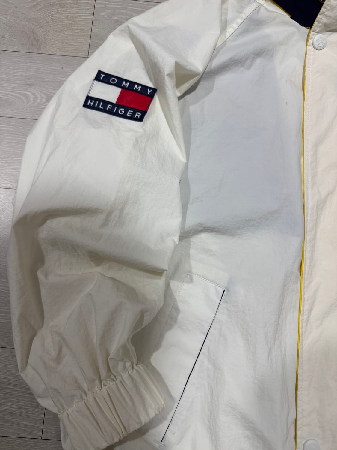 90’s 타미 힐피거 스펠아웃 우븐 자켓 상품이미지4