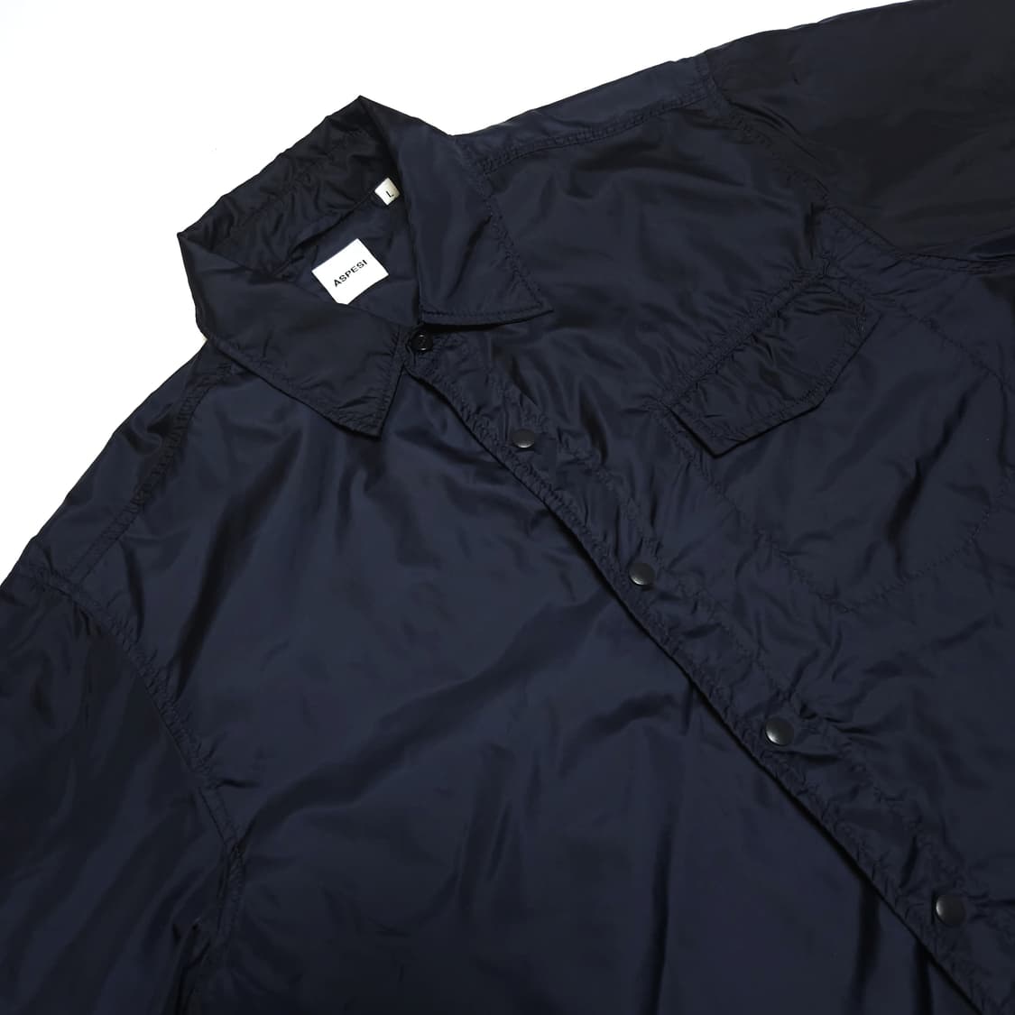 아스페시 Aspesi 써모어 경량 패디드 셔츠 자켓 네이비 상품이미지4
