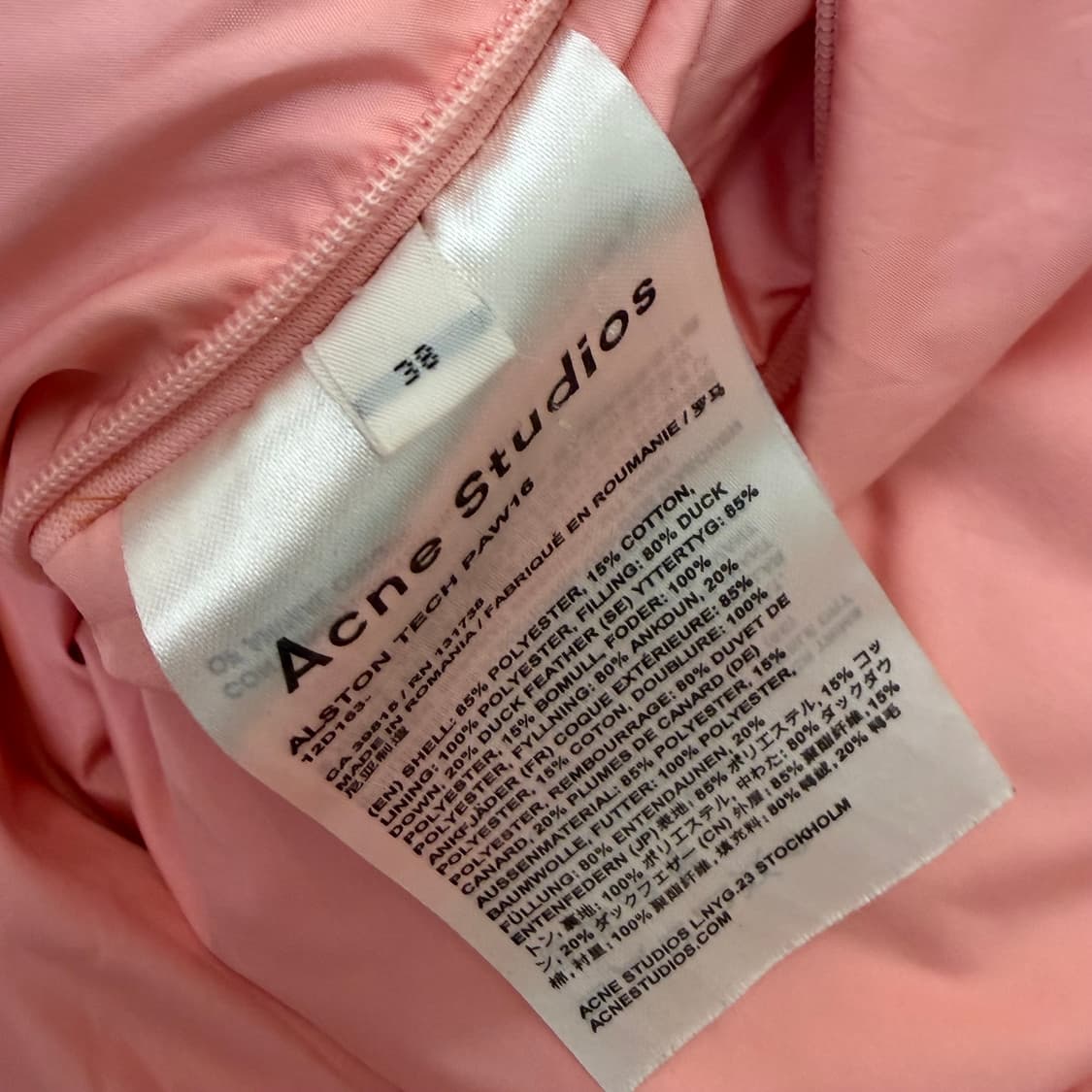 acne studio 아크네 스튜디오 우먼스 다운 롱 패딩 38 상품이미지6