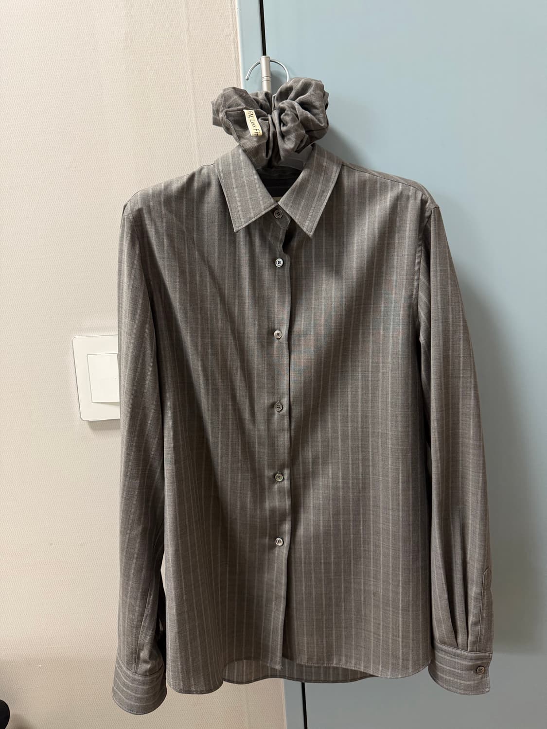 lfm 울 셔츠 + 스크런치 상품이미지1